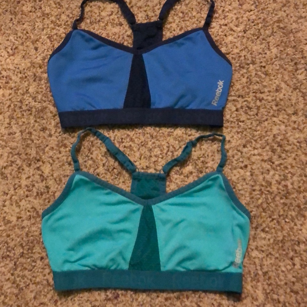 Two Reebok sports bras